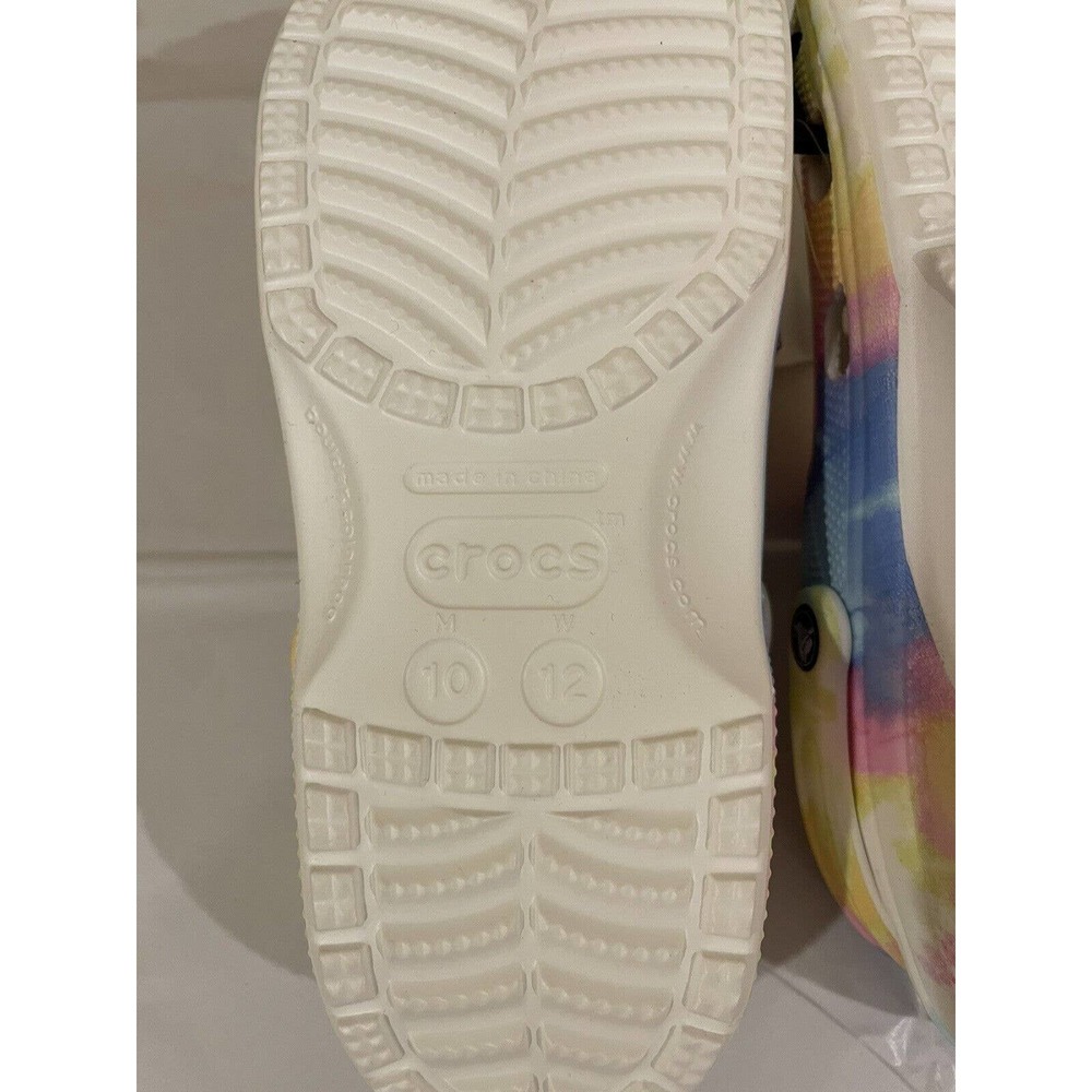 NWT CROCS Classic Tie-Dye Graphic Clogs Size Mens 10 Womens 12 Multicolor New - Picture 7 of 11